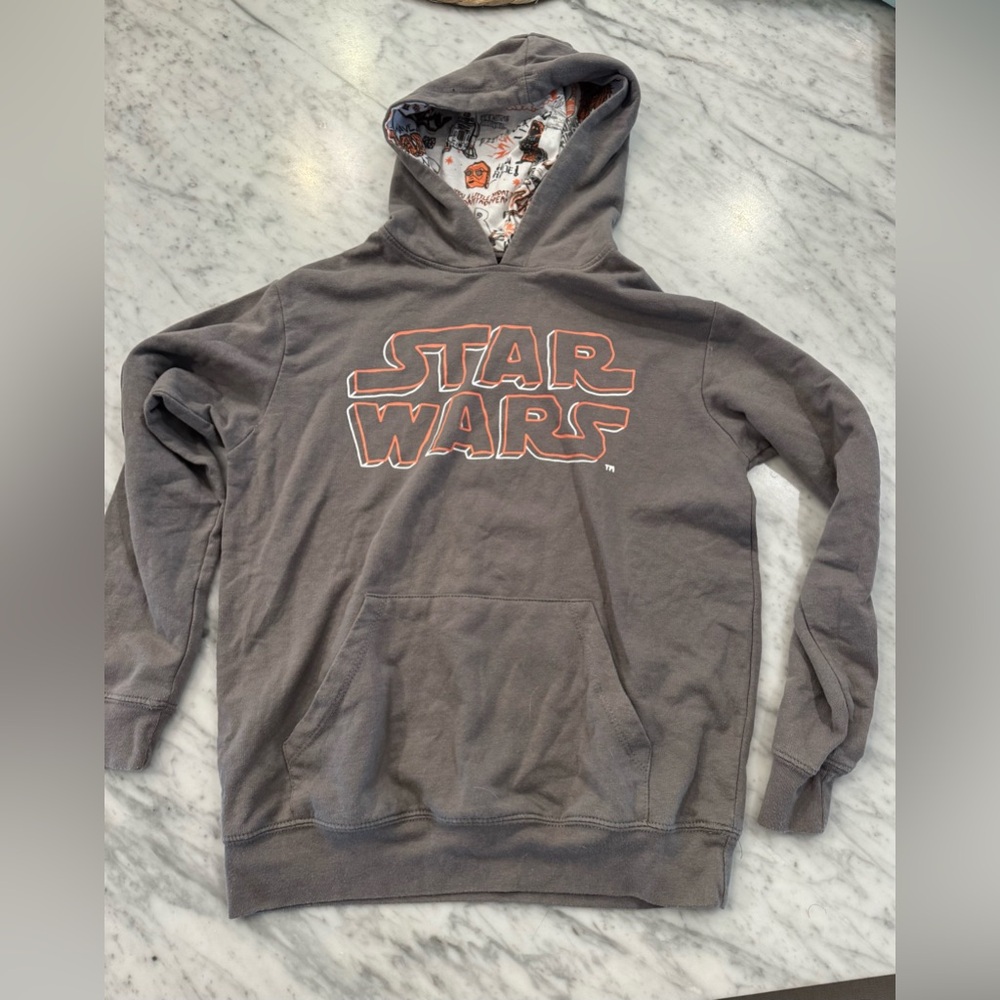 Star Wars Grey Hoodie Sweatshirt Kids Medium